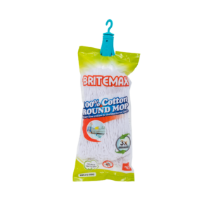 ROUND MOP WITH STICK 100% COTTON BM312
