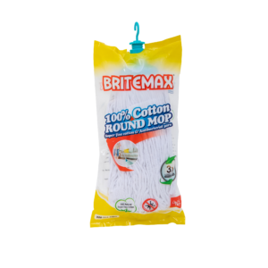 ROUND MOP WITH STICK 100% COTTON 350G BM313